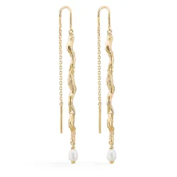 Studio Z Tangled ketten ohrringe in vergoldetem Sterlingsilber