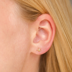 Studio Z Starfish Lustre Ohrstecker in vergoldetem Sterlingsilber