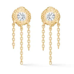 Studio Z Wild Cliff Ohrstecker in vergoldetem Sterlingsilber weißem Zirkon