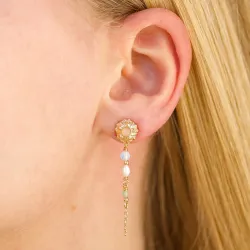 Studio Z Urchin Elegance Ohrstecker in vergoldetem Sterlingsilber weißem Zirkon