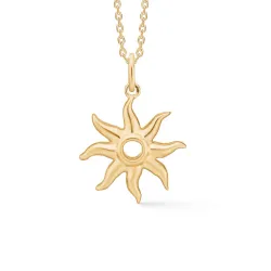 Studio Z Ocean Aura Halskette in vergoldetem Sterlingsilber