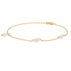 Studio Z Trace Pearl Armband in vergoldetem Sterlingsilber