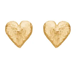 Studio Z Amour Heart Ohrringe in vergoldetem Sterlingsilber