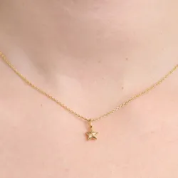 Studio Z Shiny Star Halskette in vergoldetem Sterlingsilber