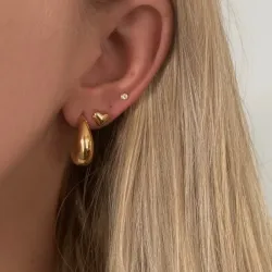 Khaai Studio Luma Ohrringe in vergoldetem Edelstahl