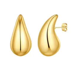 Khaai Studio Luma Drop Ohrringe in vergoldetem Edelstahl