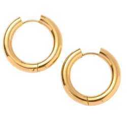 25 mm Khaai Studio Bold Kreole in vergoldetem Edelstahl