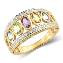 Ring aus 9 Karat Gold mit Rhodium