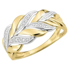 Ring aus 9 Karat Gold mit Rhodium - Gold Collection