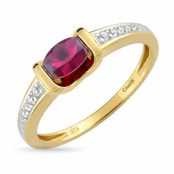 Ring aus 9 Karat Gold mit Rhodium