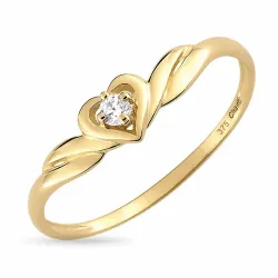 Herzen Ring aus 9 Karat Gold - Gold Collection