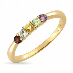 Eng mehrfarbigem Ring aus 9 Karat Gold