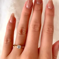 Zirkon Solitärring aus 9 Karat Gold - Gold Collection