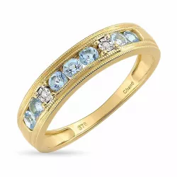 Blauem Topas Ring aus 8 Karat Gold