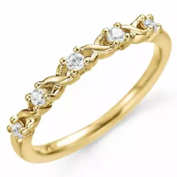 weißem Diamant Goldring in 14 Karat Gold 0,14 ct