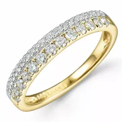 Diamantring in 14 Karat Gold mit Rhodium 0,38  ct