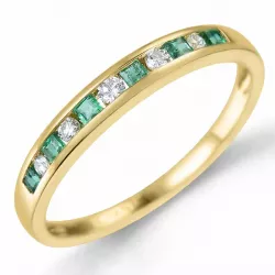 Smaragd Gold Ring in 14 Karat Gold 0,11 ct 0,21 ct