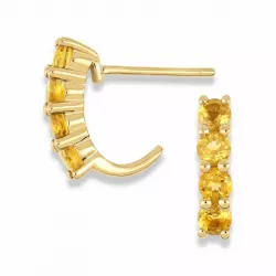 Citrin Ohrringe in 9 Karat Gold mit Citrinen
