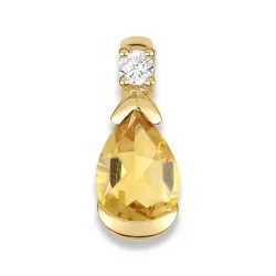 Tropfen Zirkon Anhänger aus 9 Karat Gold