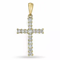 Kreuz Diamantanhänger in 14 karat Gold 0,28 ct