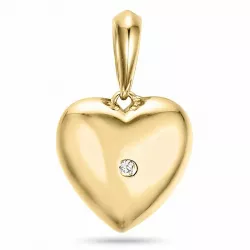 Herz Diamant Anhänger in 14 karat Gold 0,01 ct
