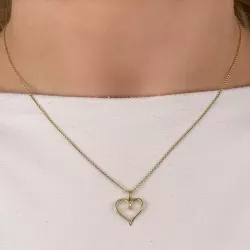 Herz Diamant Anhänger in 14 karat Gold 0,01 ct
