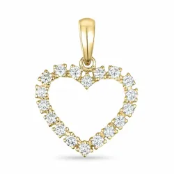 Herz Anhänger in 14 karat Gold 0,39 ct