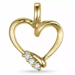 Herz Diamant Anhänger in 14 karat Gold 0,05 ct