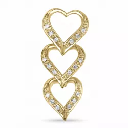 Herz Diamant Anhänger in 14 karat Gold 0,10 ct