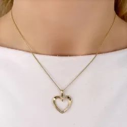 Herz Diamantanhänger in 14 karat Gold 0,08 ct