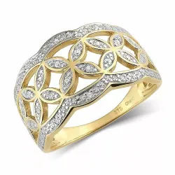 Ring aus 9 Karat Gold mit Rhodium