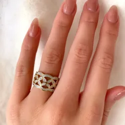 Ring aus 9 Karat Gold mit Rhodium