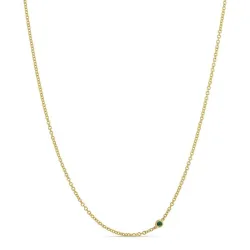 45 cm Halskette mit Anhänger aus 14 Karat Gold 0,09 ct