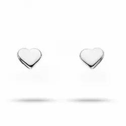 Einfach Scrouples Herz Ohrringe in Silber