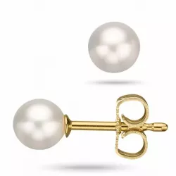5 mm scrouples perle ohrringe in 8 karat gold