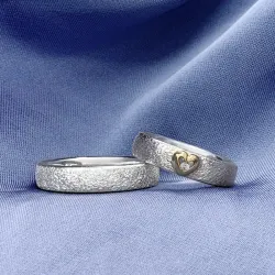 Scrouples trauringe in Silber und Gelbgold 0,02 ct