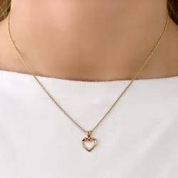 Herz Rubin Anhänger in 14 karat Gold 0,02 ct