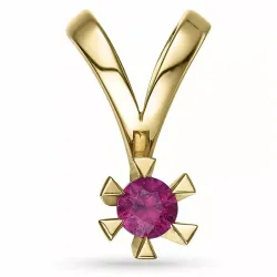 echten Rubin Anhänger in 14 karat Gold 0,30 ct