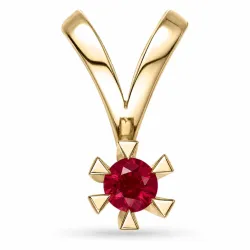 echten Rubin Anhänger in 14 karat Gold 0,30 ct