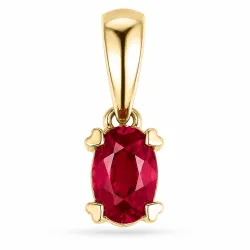 Rubin Anhänger in 14 karat Gold 0,35 ct