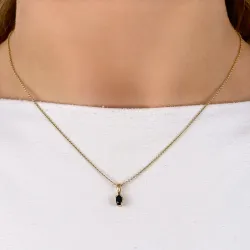 Saphir Anhänger in 14 karat Gold 0,26 ct