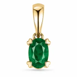 Smaragd Anhänger in 14 karat Gold 0,26 ct