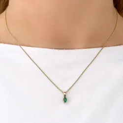 Smaragd Anhänger in 14 karat Gold 0,26 ct