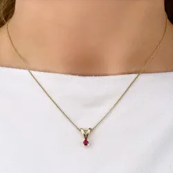 Rubin Goldanhänger in 14 karat Gold 0,30 ct