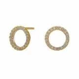 Frost by Noa Polar runden Ohrringe in vergoldetem Sterlingsilber weißem Zirkon