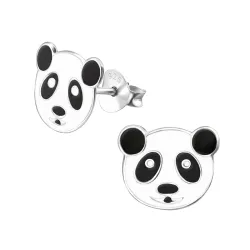 kleinen Panda Ohrringe in Silber - Little Ones