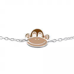 Affe Kinderarmband aus Silber und Anhänger aus Silber