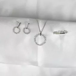 immerwährende Liebe Aagaard Zirkon Halskette mit Anhänger in Silber weißem Zirkon