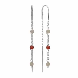 Aagaard Ohrhänger in Silber pink Mondstein rotem Achat