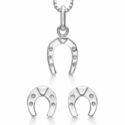 Støvring Design Hufeisen Schmuck Set in Silber